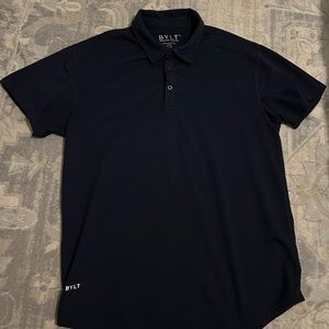 BYLT Basics Drop Cut Polo BYLT Signature Blend in Navy